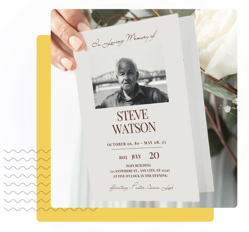 Printable Obituary Booklet